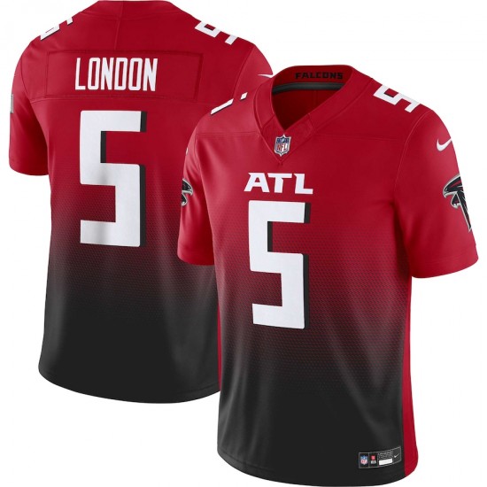 Atlanta Falcons Drake London Nike 2023 Red Vapor F.U.S.E. Limited NFL Jersey