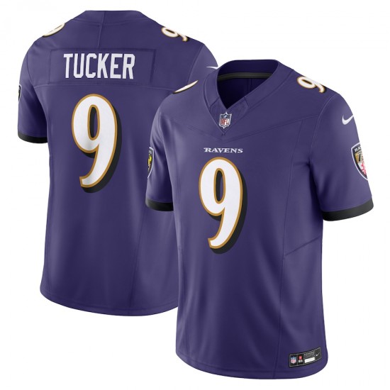 Baltimore Ravens Justin Tucker Nike 2023 Purple Vapor F.U.S.E. Limited NFL Jersey