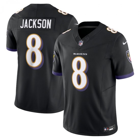 Baltimore Ravens Lamar Jackson Nike 2023 Black Vapor F.U.S.E. Limited NFL Jersey