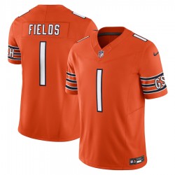 Chicago Bears Justin Fields Nike 2023 Orange Vapor F.U.S.E. Limited NFL Jersey