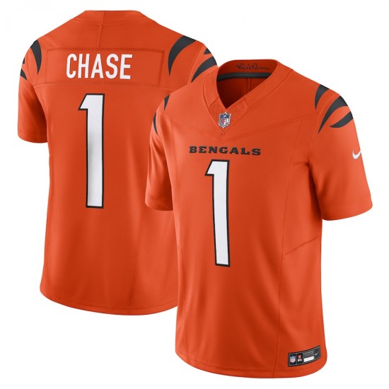 Cincinnati Bengals Ja'Marr Chase Nike 2023 Orange Vapor F.U.S.E. Limited NFL Jersey