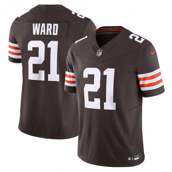 Cleveland Browns Denzel Ward Nike 2023 Brown Vapor F.U.S.E. Limited NFL Jersey