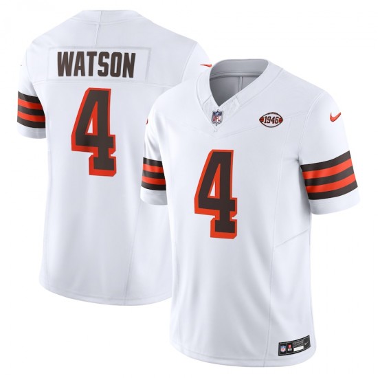 Cleveland Browns Deshaun Watson Nike 2023 White Alternate Vapor F.U.S.E. Limited NFL Jersey