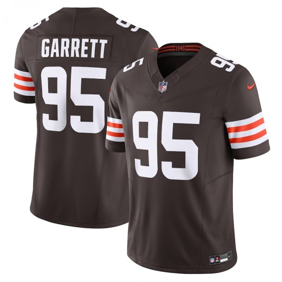 Cleveland Browns Myles Garrett Nike 2023 Brown Vapor F.U.S.E. Limited NFL Jersey