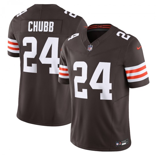 Cleveland Browns Nick Chubb Nike 2023 Brown Vapor F.U.S.E. Limited NFL Jersey