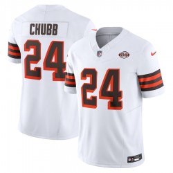 Cleveland Browns Nick Chubb Nike 2023 White Alternate Vapor F.U.S.E. Limited NFL Jersey Cleveland Browns Nick Chubb Nike 2023 White Alternate Vapor F.U.S.E. Limited NFL Jersey