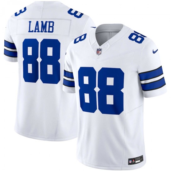 Dallas Cowboys CeeDee Lamb Nike 2023 White Vapor F.U.S.E. Limited NFL Jersey
