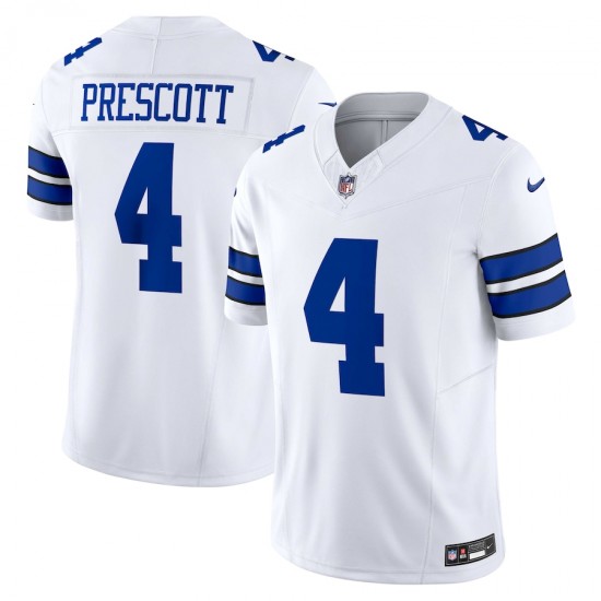 Dallas Cowboys Dak Prescott Nike 2023 White Vapor F.U.S.E. Limited NFL Jersey
