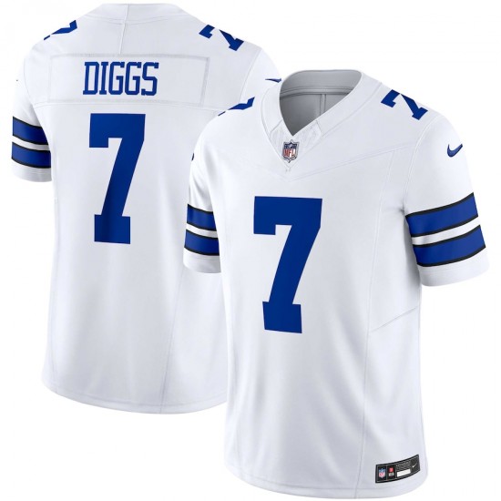 Dallas Cowboys Trevon Diggs Nike 2023 White Vapor F.U.S.E. Limited NFL Jersey