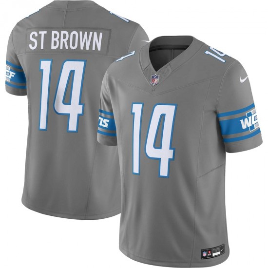 Detroit Lions Amon Ra St. Brown Nike 2023 Silver Vapor F.U.S.E. Limited NFL Jersey