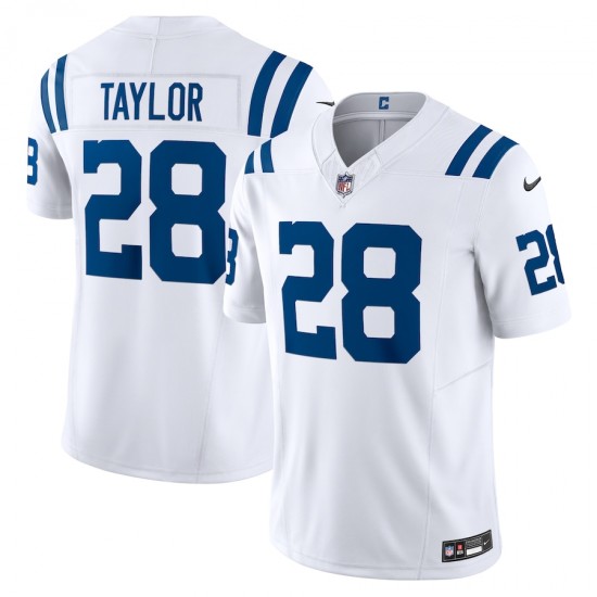 Indianapolis Colts Jonathan Taylor Nike 2023 White Vapor F.U.S.E. Limited NFL Jersey