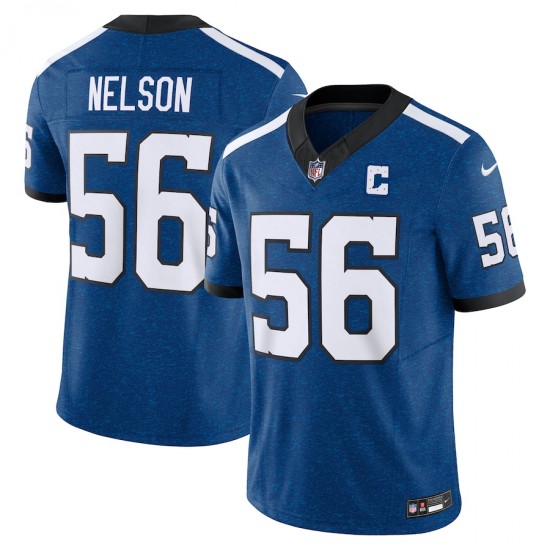 Indianapolis Colts Quenton Nelson Nike 2023 Royal Indiana Nights Alternate Vapor F.U.S.E. Limited NFL Jersey