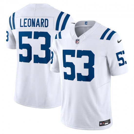 Indianapolis Colts Shaquille Leonard Nike 2023 White Vapor F.U.S.E. Limited NFL Jersey