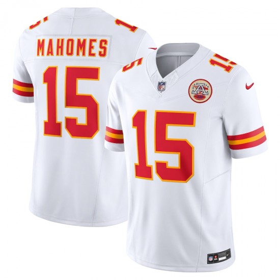 Kansas City Chiefs Patrick Mahomes Nike 2023 White Vapor F.U.S.E. Limited NFL Jersey