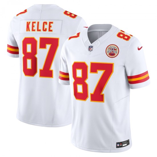 Kansas City Chiefs Travis Kelce Nike 2023 White Vapor F.U.S.E. Limited NFL Jersey