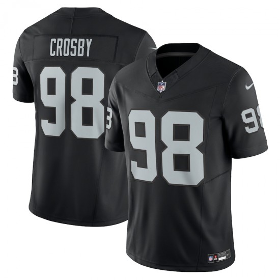 Las Vegas Raiders Maxx Crosby Nike 2023 Black Vapor F.U.S.E. Limited NFL Jersey