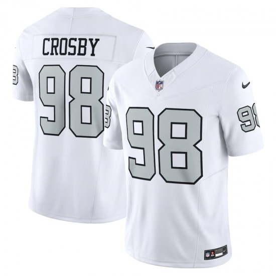 Las Vegas Raiders Maxx Crosby Nike 2023 White Alternate Vapor F.U.S.E. Limited NFL Jersey