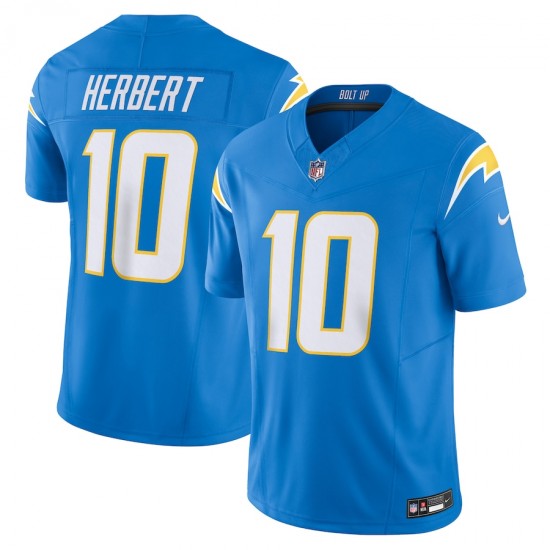 Los Angeles Chargers Justin Herbert Nike 2023 Powder Blue Vapor F.U.S.E. Limited NFL Jersey