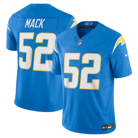 Los Angeles Chargers Khalil Mack Nike 2023 Powder Blue Vapor F.U.S.E. Limited NFL Jersey