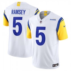 Los Angeles Rams Jalen Ramsey Nike 2023 White Vapor F.U.S.E. Limited NFL Jersey Los Angeles Rams Jalen Ramsey Nike 2023 White Vapor F.U.S.E. Limited NFL Jersey