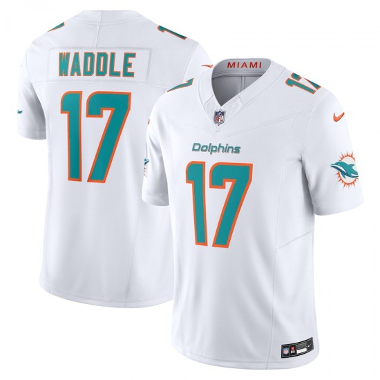 Miami Dolphins Jaylen Waddle Nike 2023 White Vapor F.U.S.E. Limited NFL Jersey