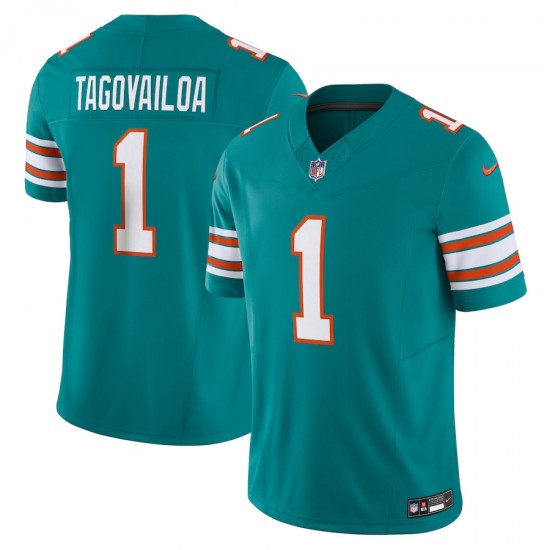 Miami Dolphins Tua Tagovailoa Nike 2023 Aqua Alternate Vapor F.U.S.E. Limited NFL Jersey