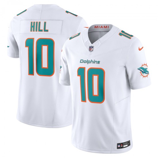 Miami Dolphins Tyreek Hill Nike 2023 White Vapor F.U.S.E. Limited NFL Jersey