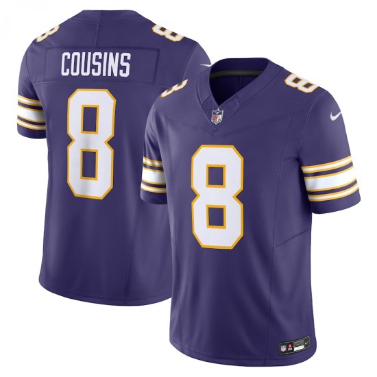 Minnesota Vikings Kirk Cousins Nike 2023 Purple Classic Vapor F.U.S.E. Limited NFL Jersey