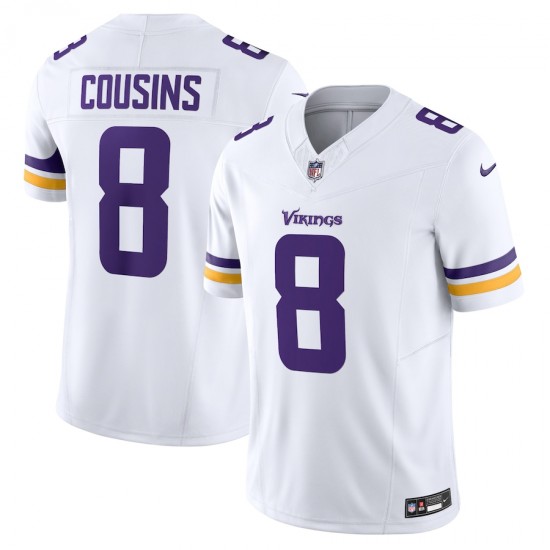 Minnesota Vikings Kirk Cousins Nike 2023 White Vapor F.U.S.E. Limited NFL Jersey