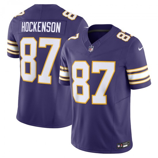 Minnesota Vikings T.J. Hockenson Nike 2023 Purple Classic Vapor F.U.S.E. Limited NFL Jersey