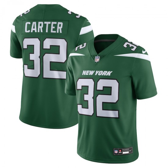 New York Jets Michael Carter Nike 2023 Green Vapor F.U.S.E. Limited NFL Jersey