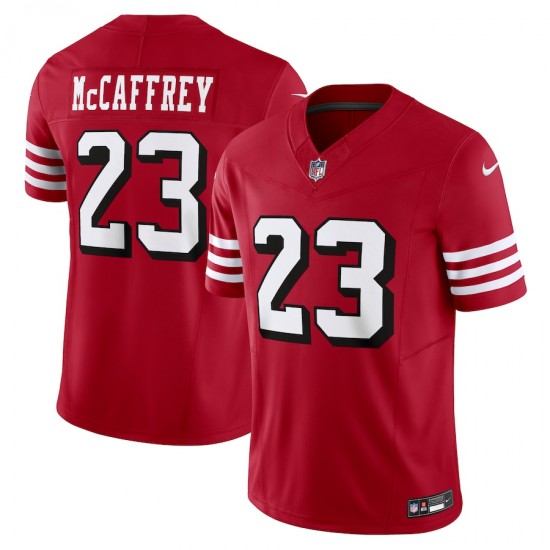 San Francisco 49 ers Christian McCaffrey Nike 2023 Scarlet Alternate Vapor F.U.S.E. Limited NFL Jersey