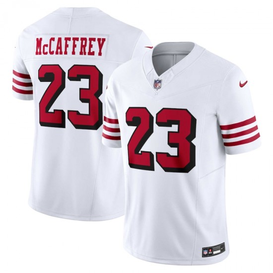 San Francisco 49 ers Christian McCaffrey Nike 2023 White Alternate Vapor F.U.S.E. Limited NFL Jersey