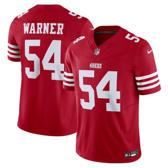 San Francisco 49 ers Fred Warner Nike 2023 Scarlet Vapor F.U.S.E. Limited NFL Jersey