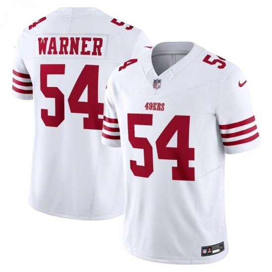 San Francisco 49 ers Fred Warner Nike 2023 White Vapor F.U.S.E. Limited NFL Jersey