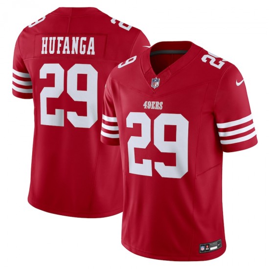 San Francisco 49 ers Talanoa Hufanga Nike 2023 Scarlet Vapor F.U.S.E. Limited NFL Jersey