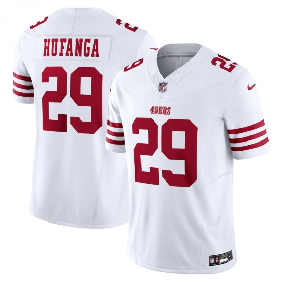 San Francisco 49 ers Talanoa Hufanga Nike 2023 White Vapor F.U.S.E. Limited NFL Jersey