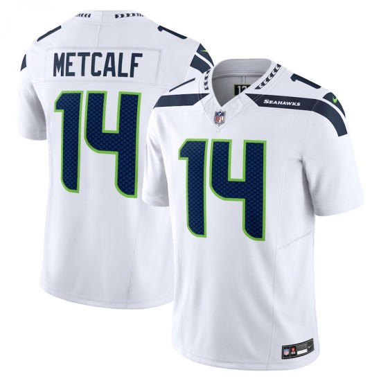 Seattle Seahawks DK Metcalf Nike 2023 White Vapor F.U.S.E. Limited NFL Jersey