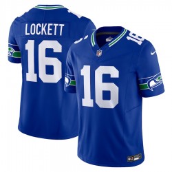 Seattle Seahawks Tyler Lockett Nike 2023 Royal Throwback Vapor F.U.S.E. Limited NFL Jersey