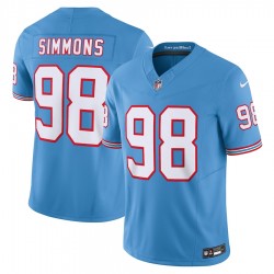 Tennessee Titans Jeffery Simmons Nike 2023 Light Blue Oilers Throwback Vapor F.U.S.E. Limited NFL Jersey Tennessee Titans Jeffery Simmons Nike 2023 Light Blue Oilers Throwback Vapor F.U.S.E. Limited NFL Jersey