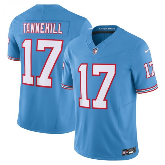 Tennessee Titans Ryan Tannehill Nike 2023 Light Blue Oilers Throwback Vapor F.U.S.E. Limited NFL Jersey